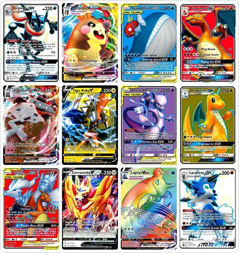 Kit 40 Cartas Pokemon Gx Mega Ex Aliados V Vmax