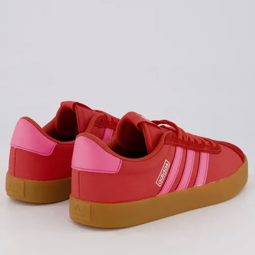 Tênis adidas Vl Court 3.0 Vermelho E Rosa Feminino | Parcelamento sem juros