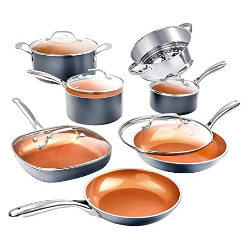 Pots And Pans Set 12 Piece Cookware Set With Ultra Nons...