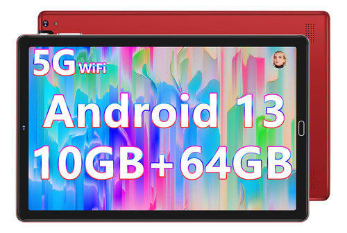 Tablet 10 10gb Ram 64gb Rom 6000mah Android 13 Rojo Vibrante