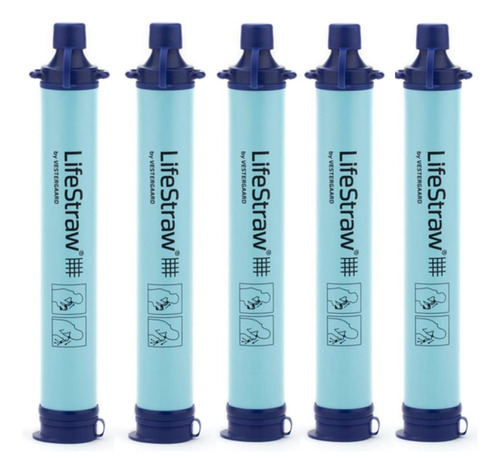 Filtro De Agua Lifestraw P/ Aventuras, Portable , Azul ,5 Un