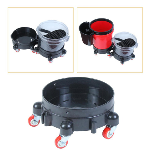 Generic Rolling Bucket Trolly Accesorio Base Móvil Taburete