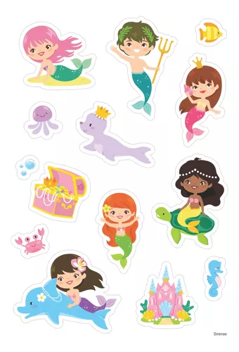 Combo 8 Planchas De Stickers Infantiles Para Nenas