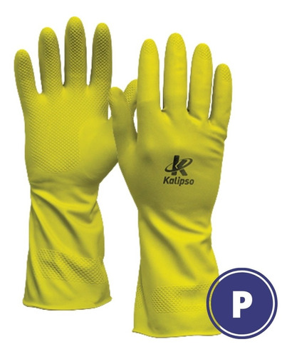 Luva Latex Super Silver T07 P Amarelo Kalipso