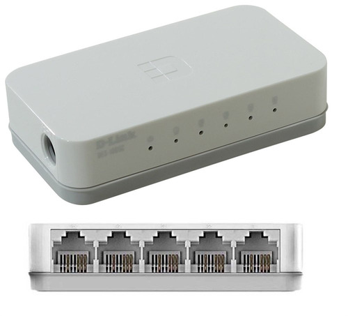 Switch Fast Ethernet 5 Portas 10/100 Mbps D-link Des-1005c