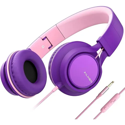 Diadema Auriculares inalámbricos con Bluetooth audífonos estéreo plegables  rosa micrófono sonido HD