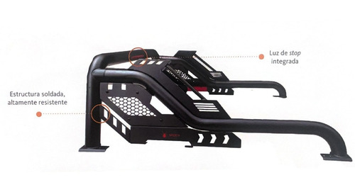 Roll Bar C/ Pasamanos Y Luz Stop Jac Frison T6 T8 2021-2023