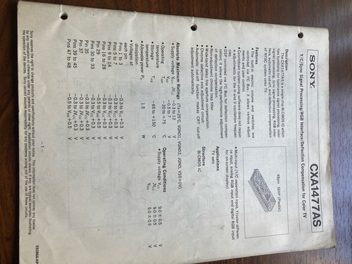 Manual Data Sheet Ic Cxa 1477as