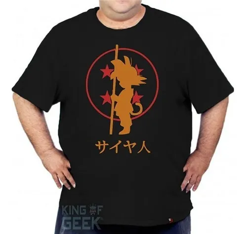 Camiseta Plus Size Goku Desenho Animado