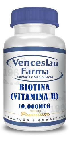 Biotina( Vitamina H) 10.000mcg C/120 Capsulas 