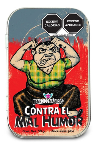 Contra El Mal Humor -pastillero Remedios Mágicos De Hojalata