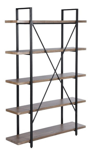 Imagen 4 de 9 de Biblioteca Estantería Hierro Madera Industrial Despensero