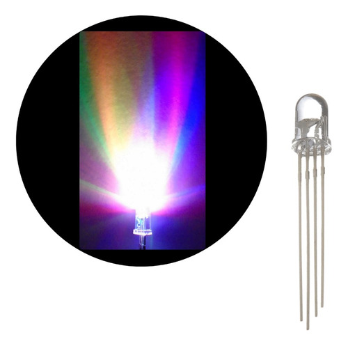 10 Led Ultrabrillante Rgb 4 Pines 5mm / Catodo