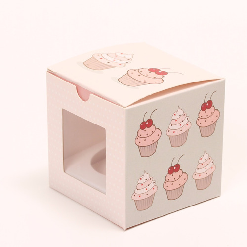 Cajas De Regalos Mini Ponque Cupcake Nevado. Cereza 20 Un