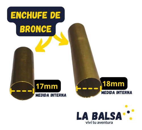 Imagen 2 de 4 de Enchufe De Bronce 18/17 (prolc)