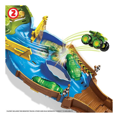 Hot Wheels Monster Trucks Wreckin Raceway Playset Con Monste