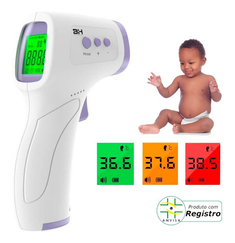 Termometro Digital Laser Infravermelho Febre Bebe Adulto