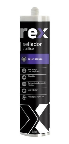 Silicona Pintable Sellador Acrilico Blanco