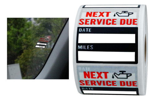 100pcs/decals Roll Auto Maintenance Service Reminder