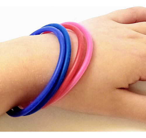 30 Pulseras, Infantil, Colores Surtidos, Souvenirs, Cotillon