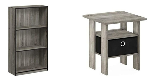 Furinno Basic 3-tier Bookcase Storage Shelves French Oak... 