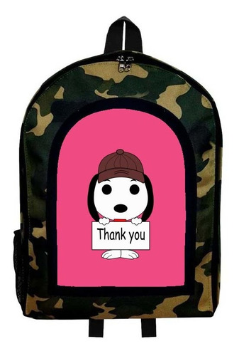 Mochila Camuflada Snoopy Modelo 89