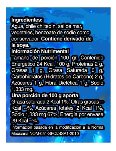 Salsa La Mitotera De Chiltepín 980ml Caja Con 6 Piezas Fresh Harvest