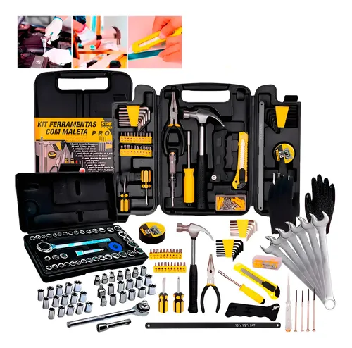 Kit Jogo Ferramentas 248 Peças Maleta Serviço Gerais | Frete grátis