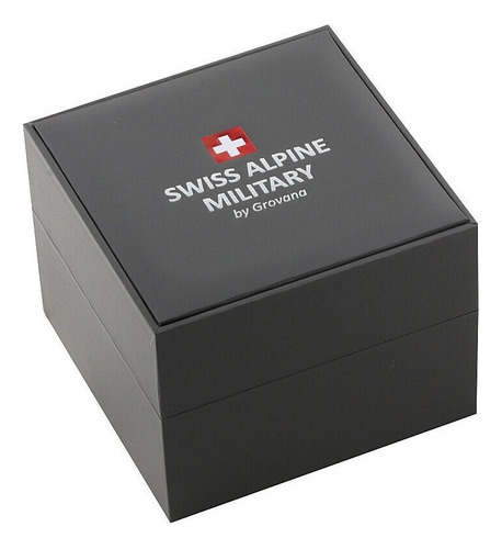 Reloj Swiss Alpine Military By Grovana Leader 7011.1132sam Malla Plateado Bisel Plateado Fondo Plateado