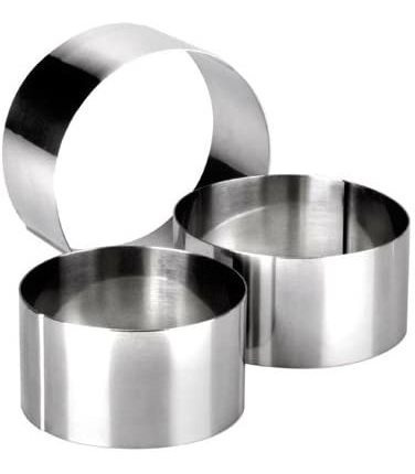 Aros Anillos Cortadores Para Emplatar Galleta Mousse Chef 