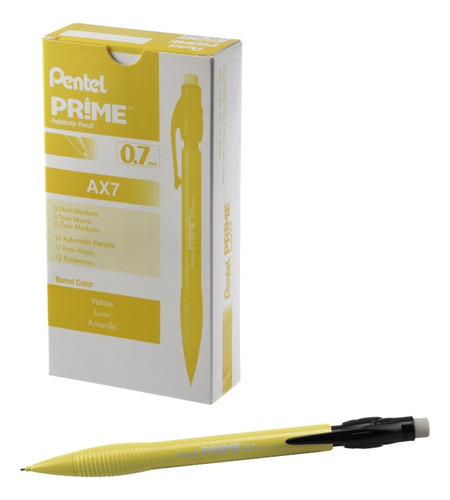 12 X Pentel Primer Portaminas 0,7, Camisa Amarilla