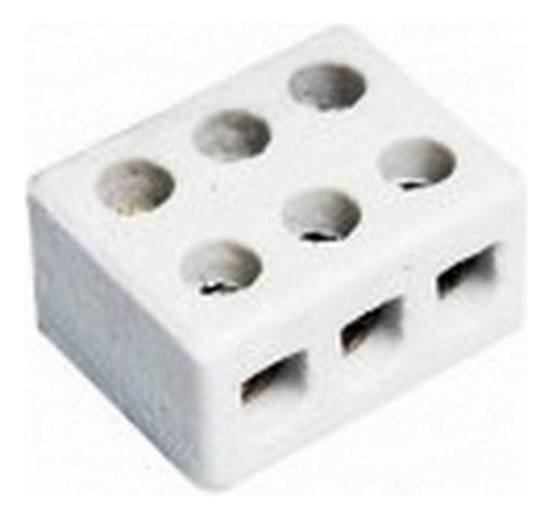 Conector Porcelana Foxlux 3 Polos 16mm