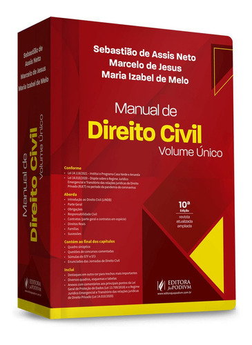 Manual De Direito Civil Vol. Unico 10ª Edição (2021)