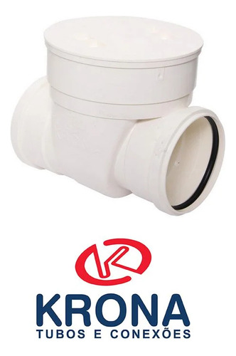 Válvula Retenção Horizontal Pvc Esgoto 100mm Krona