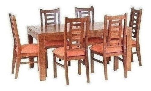 Comedor Rayenco 6 Sillas Naranjo Raulí / Muebles América