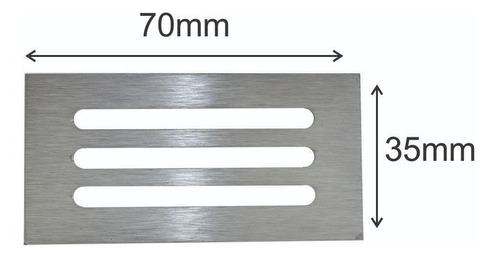 Rejilla Para Ventilacion Acero Inox. 7 X 3.5 Radem