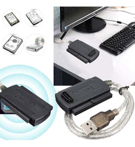 Cable Adaptador Usb 2.0 Macho A Ide Sata 2.5 3.5 H