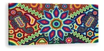 Comprar Cuadros Arte Huichol Mexicano En Lienzo Canvas Artistico No Sintetico Materiales De Calidad 100x50cm Color Multicolor
