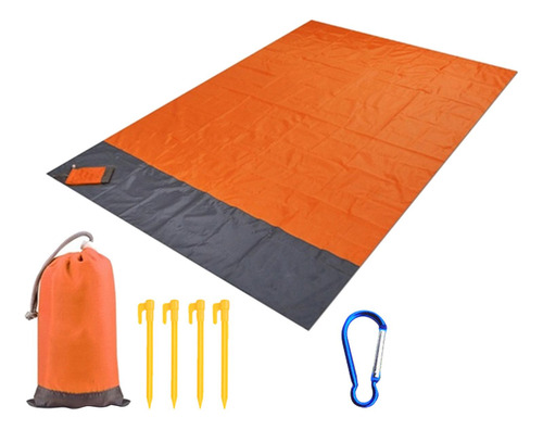 Manta De Playa Manta De Picnic Ligera Naranja 200cmx210cm