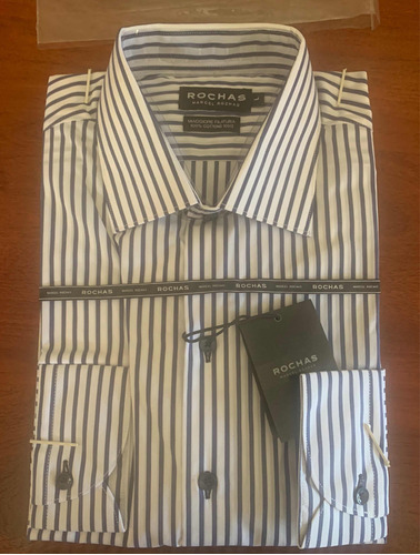 Camisa Raya Americana Celeste Tela Made In Italy