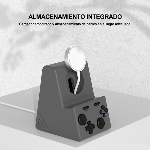 Soporte Base De Carga Base Para Cargado Para Apple Watch Color Gris Roca
