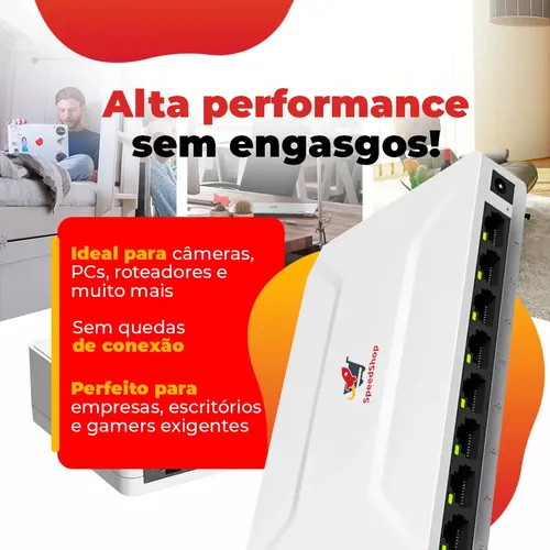 ひ*す様 switch　まとめ売り Switch Rj45 Lan Gigabit 8 Portas Hub 10/100/1000mbps Bivolt Speed