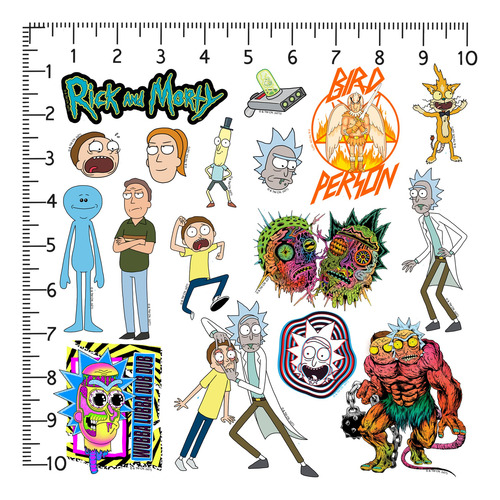 Pack De Pegatinas Graphics & More De Rick And Morty En Vinil
