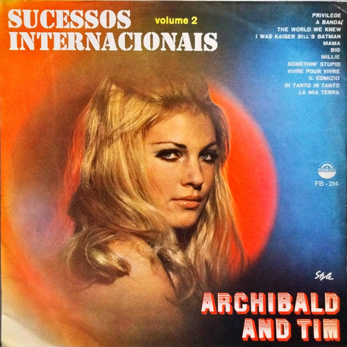 Archibald And Tim Vol. 2 Lp 1968 Sucessos Internaciona. 4791