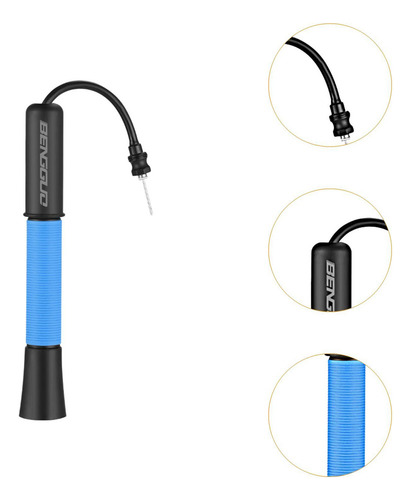 Bomba De Bola Bomba De Ar Manual Conveniente Preto E Azul