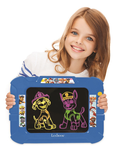 Paw Patrol Tablero Luminiscente Con Plumas Y Plantillas