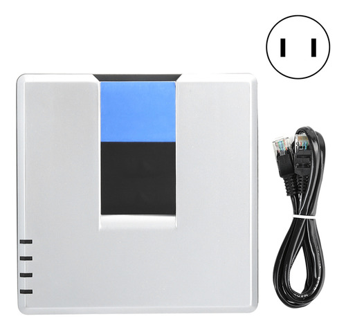 Adaptador De Teléfono De Internet Voip De Doble Puerto Y Con