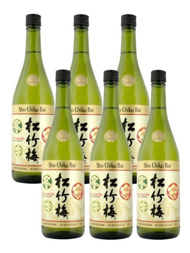 Sake Sho Chiku Bai (vino De Arroz) 6 Botellas 750ml