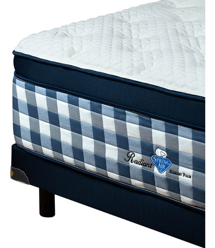 Colchón King Size Ortopédico Spring Air Radiant Sp Color Azul