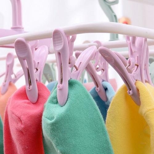 Imagen 6 de 10 de Colgador Tendedero Ropa Con Pinzas Plastica